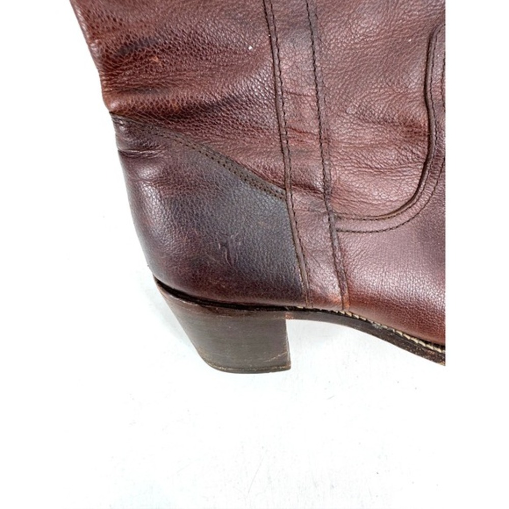Frye Vintage Dark Brown Leather Fold Over‎ Cuff Campus Boots Womens 9.5 B 77335 - Picture 4 of 5
